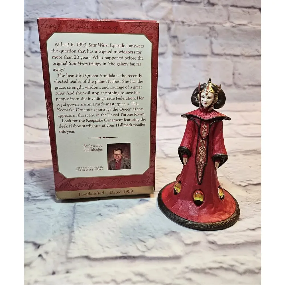 1999 Hallmark Star Wars Episode I Queen Amidala Keepsake Ornament QXI4187 w Box